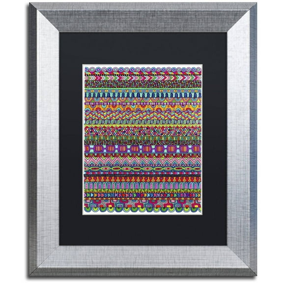 Trademark Fine Art "Oaxaca Mat" Canvas Art by Hello Angel, Black Matte, Silver Frame