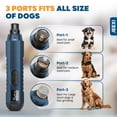thumbnail image 5 of JEEXI Dog Nail Grinder – 5-Speed Professional Pet Nail Trimmer with Dual LED Lights, Diamond Drum Bit, Super Quiet & Low Vibration, 3 Grinding Ports for Small, Medium & Large Dogs, USB-C Rechargeable, 5 of 9