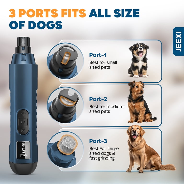JEEXI 5-Speed Dog Nail Grinder with Dual LED photo 5