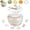 Transparent White, variant on Large Capacity Multi-Function Salad Spinner with Quick Stop Button, Salad Spinner Stainless Steel, Salad Spinner Large, with 5 Blade Slicer Egg Yolk Strainer Shredder