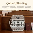thumbnail image 7 of Xixirimido Bible Cover Case for Women Men, Large Bible Bag Bible Study Supplies Accessories Quilted Bible Carrying Cases with Handle Christian Gift, Aztec Tribal Geometric Brown Print, 7 of 7