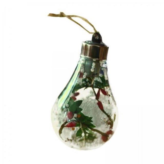 2x Adornos de Bolas de Navidad LED, Bombilla Colgante de Bola de Navidad Transparente LED, Decoración de de Navidad para Fiesta, año Nuevo 2 piezas