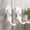 White, variant on Wall Mounted Broom Mop Hanger, No Drill Adhesive Mop Clip Hooks, Sticky Suction Cup Organizer for Bathroom Kitchen Garage Laundry Room Household Tool Storage
