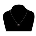 thumbnail image 2 of Women's Adult Fine Silver Plated Ring Double Necklace Set with Simulated Diamonds, 2 of 6