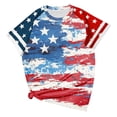 thumbnail image 3 of WZXFASHION Hauts pour Femmes Mode Manches 3/4 Col Rond Chemises Décontractées Tendance Blouses Imprimées Plissées devant T-Shirts 50 % de Rabais Liquidation T-shirt à Manches Courtes pour Femmes, 3 of 5