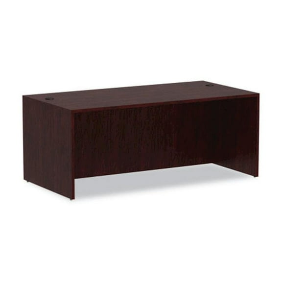 Alera Valencia Series Straight Front Desk Shell, 71" x 35.5" x 29.63", Mahogany