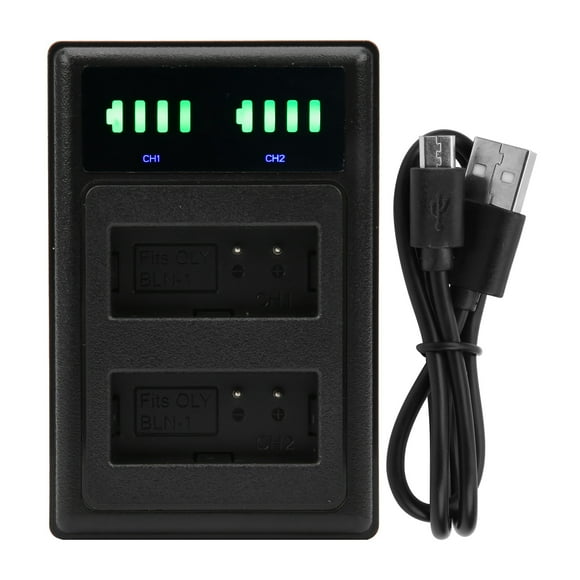 Cargador de batería para cámara, Micro/TypeC Cámara de doble puerto Cargador de batería para cámara de interfaz dual Cargador de batería para cámara con base dual Diseñado para el futuro Jadeshay A