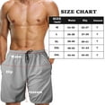 thumbnail image 2 of Htwon Men's Gym Workout Shorts Quick Dry Bodybuilding Pants Training Running Jogger,with Zipper Pockets, 2 of 9