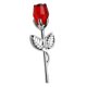 thumbnail image 3 of Rosa de cristal, regalo romántico para San Valentín, día de la madre, graduación. Plata Rojo, 3 of 9