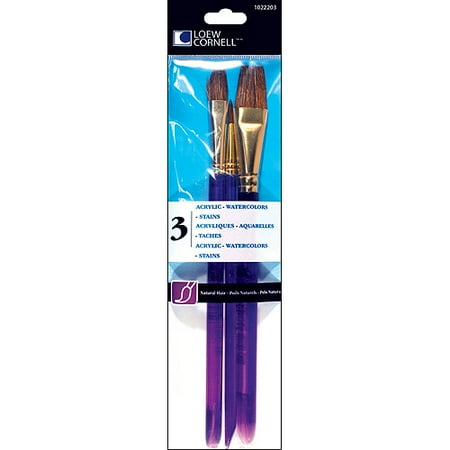Loew-Cornell 473027 Natural Hair Craft Brush Set-3-Pkg