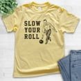 thumbnail image 2 of Kids Slow Your Roll Shirt, Youth Kids Boy Girl T-Shirt, Bowling Shirt, Funny Pun Shirt, Yellow, Large, 2 of 4