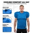 thumbnail image 2 of Exxact Sports Men’s Football Practice Jersey - Pro-Style, Lightweight & Breathable Mesh Football Jersey For Men (Royal Blue, Adult S / M), 2 of 7