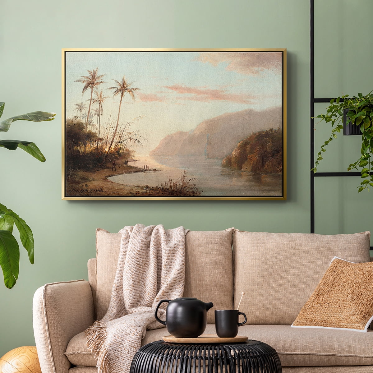 Vintage Landscape-XXXVI By Wexford Home Framed in Gold Wood Gallery Wrapped Canvas 25 in. x 37 in.
