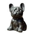 thumbnail image 2 of Mini estatua de bulldog francés, pequeña escultura, mascota de té, adorno de mesa Negro, 2 of 9