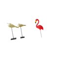 thumbnail image 6 of CoudarTitie Modern Flamingo Bird Figurines Sculptures for Desk Bedroom Entrance Indoor and Fairy Garden Yard Art Ornament Holiday Spring Decor, 6 of 8