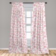 thumbnail image 5 of Ambesonne Flower Curtains, Bridal Roses Field Art, Pair of 28"x63", Pale Pink Pale Green, 5 of 5