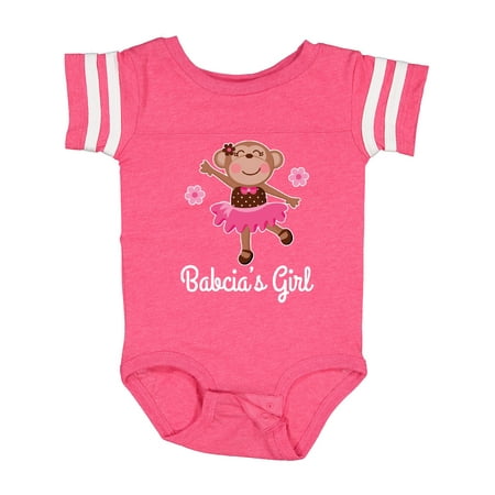 

Inktastic Babcias Girl Ballerina Monkey Girls Baby Bodysuit