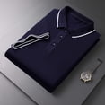 thumbnail image 5 of JULMCOMO Polo Shirts for Men Contrast Trim Collared Short Sleeve Summer Golf Shirts Slim Fit Comfy Soft Business Casual Men Clothing Navy 4XL, 5 of 5