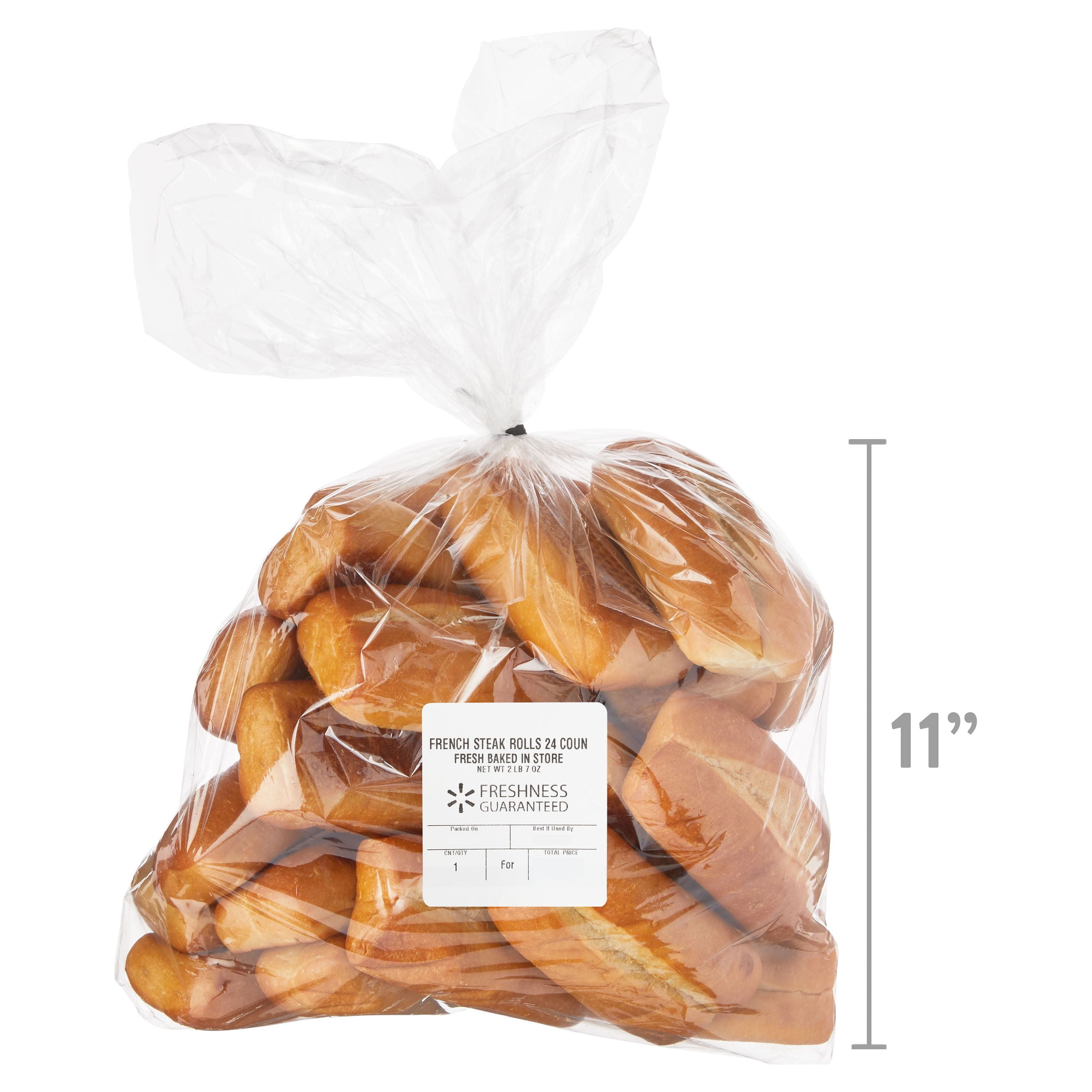 Freshness Guaranteed French Steak Rolls, 2 lb 7 oz, 24 Count