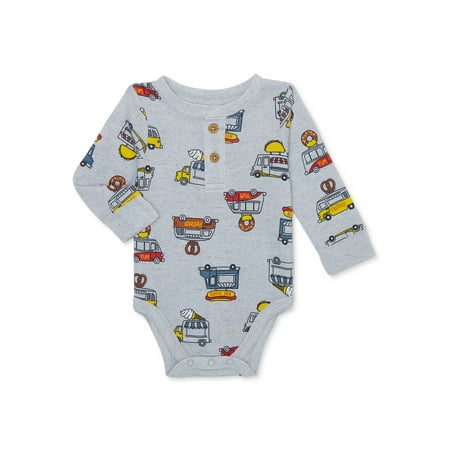 

Garanimals Baby Boy Long Sleeve Print Raglan Bodysuit Sizes 0-24 Months