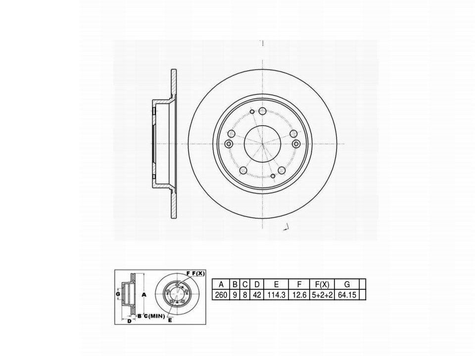 Winstop Brake Kits, Rear WSK246, Acura CSX 2011-2006