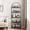 Black Iron Frame + Black Wood Panels, variant on 70.8" Industrial Farmhouse Bookshelf, 5-Tier Arched Bookcase with Metal Frame, 30lb/Shelf Capacity & Anti-Tip Design for Living Room, Office, Bedroom Storage
