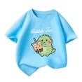 thumbnail image 2 of Piuwrlz T-Shirts Tops for Kids Girls Short Sweatshirt Sleeve Sky Blue Size 100, 2 of 8