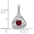 thumbnail image 2 of 14K White Gold Created Ruby Triangle Pendant (Width 9.75) (Length 17.55) - Jbsp, 2 of 5