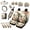 Black Mushroom, variant on FUIALDOLG Black White Wolf Print Seat Covers Full Set - Front & Rear Car Seat Protector Set,Headrest Covers,Steering Wheel Cover Shoulder Pads Headrest Cover View Mirror Cover Seat Storage Bag
