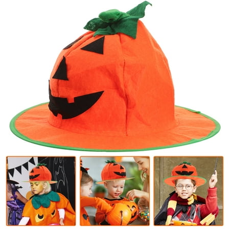 

Halloween Pumpkin Hat Halloween Party Stage Show Prop for Girls