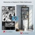 Costway 4-Tier Over the Toilet Bathroom Standing Storage Rack Organizer ...