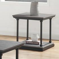 Furniture of America Laem 1-Shelf End Table, Antique Gray