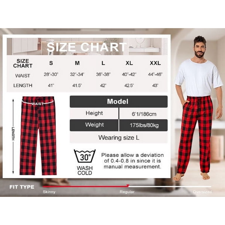 Onimisc Men's Flannel Plaid Pajama Pants photo 7