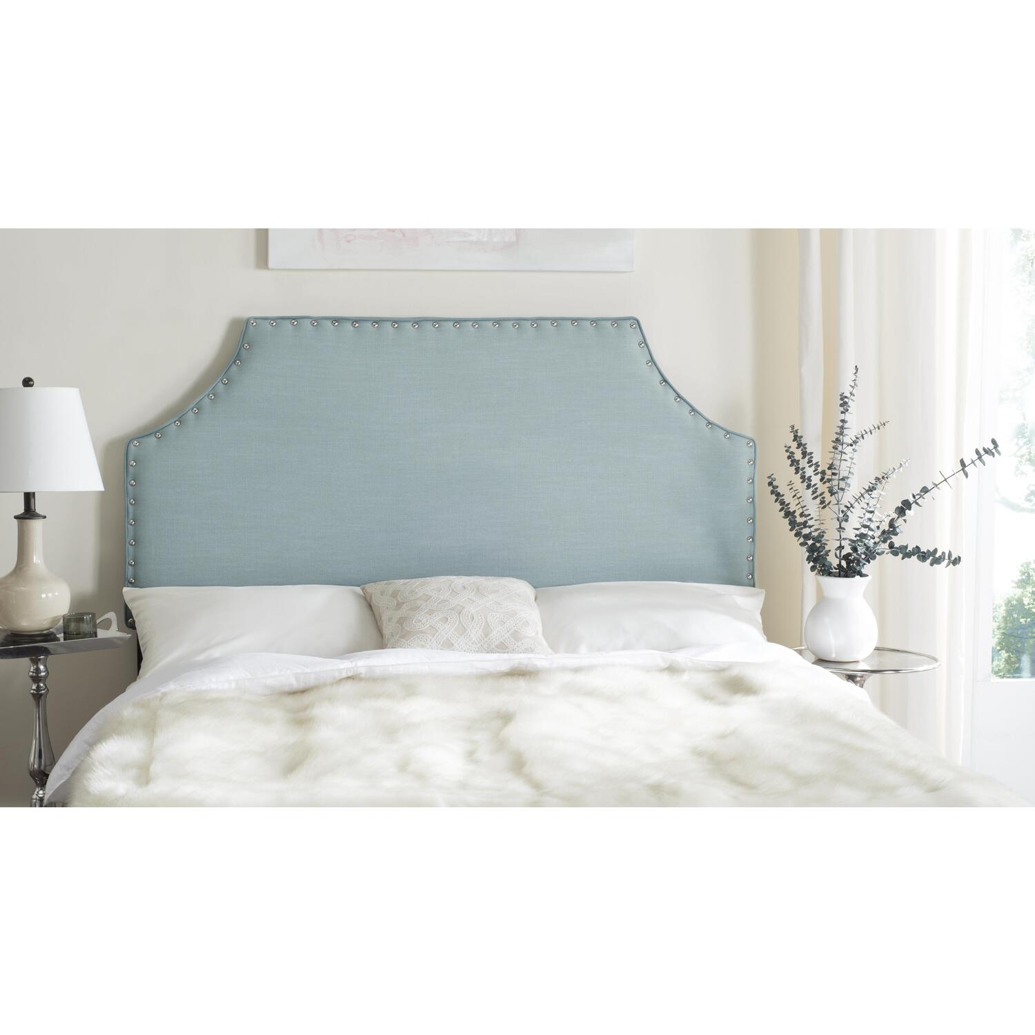 Safavieh Denham Contemporary Headboard with Nail Heads, Twin, Taupe