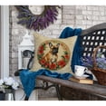 thumbnail image 4 of French Bulldog Christmas Flowers Throw Pillow 18 in x 18 in, 4 of 5