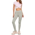 thumbnail image 2 of Inspire Chic Leggings de Algodón para Mujeres con Cintura Elástica, Pantalones de Yoga Suaves para Navidad, Medias con Espolones en Gris Verde, 2 of 6