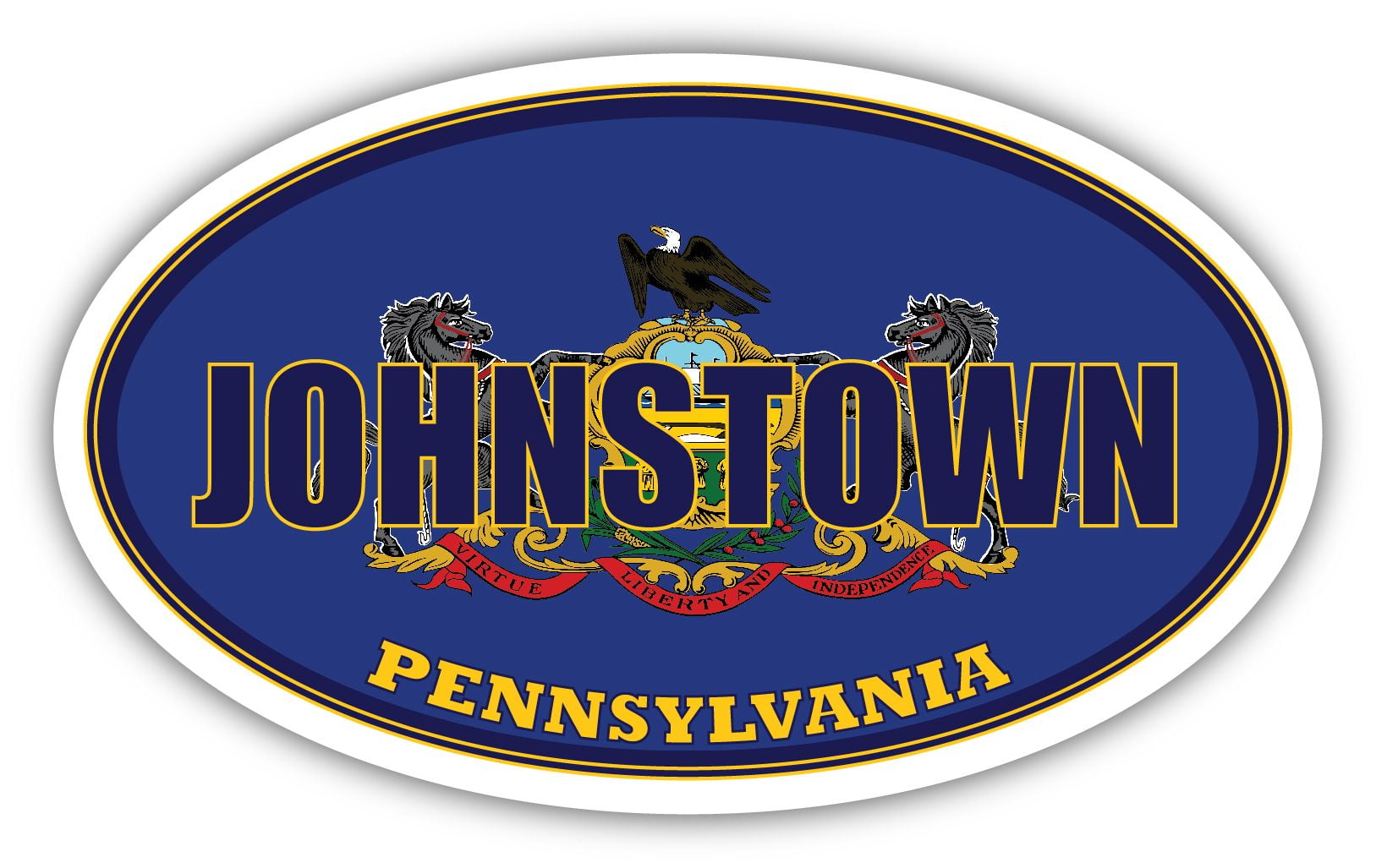 Johnstown City Pennsylvania State Flag PA Flag Cambria County Oval