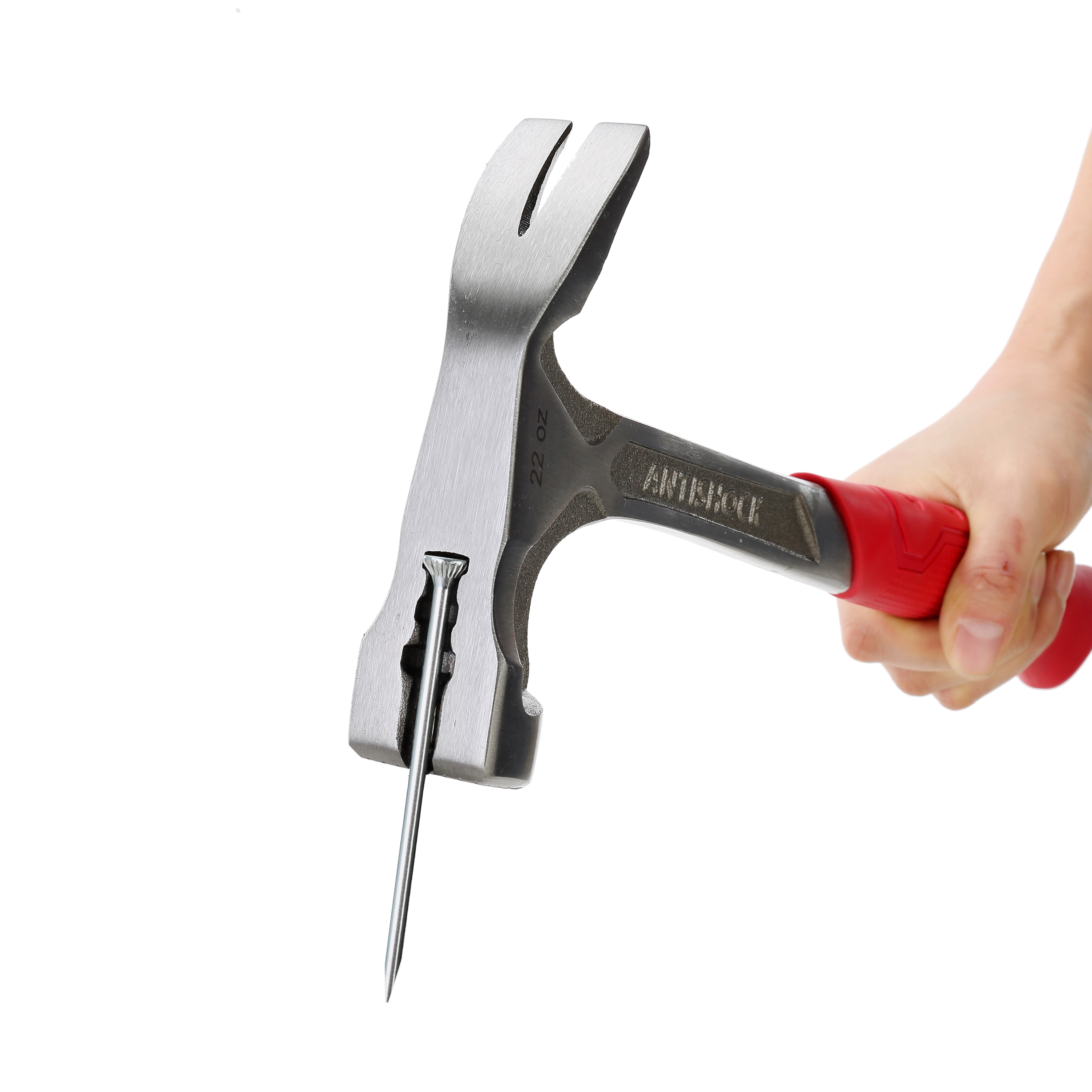 Martillo de uña de acero Hyper Tough de 22 oz con mango ergonómico 3