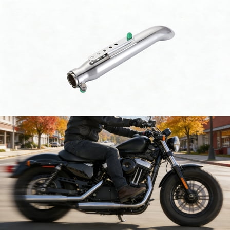 20" Motorcycle Steel Vintage Slip On Exhaust Pipe Muffler Silvery Fits Harley