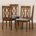 thumbnail image 5 of Skyline Decor Grey Fabric Upholstered Walnut Brown Finished 4-Piece Wood Dining Chair Set, 5 of 6