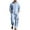 Light Blue, variant on Men's Cotton Linen Tracksuit 2 Piece Hooded Athletic Sweatsuit Long Sleeve Casual Sports Hoodie Pants Set Gray L