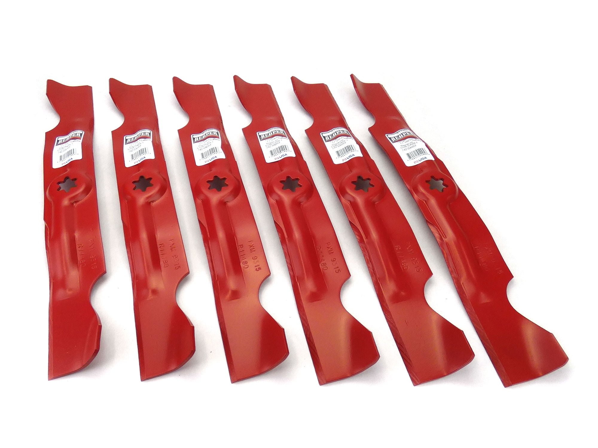 (6) Reaper 50" Cub Cadet Blades for LTX SLTX SLT Replaces 74204053