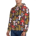 thumbnail image 3 of Haiem Mushrooms And Leaves Patterned Men's Hoodie with Kangaroo Pocket - Ideal Pullover Sweatshirt for Daily Wear, Travel, and Home-3X-Large, 3 of 7