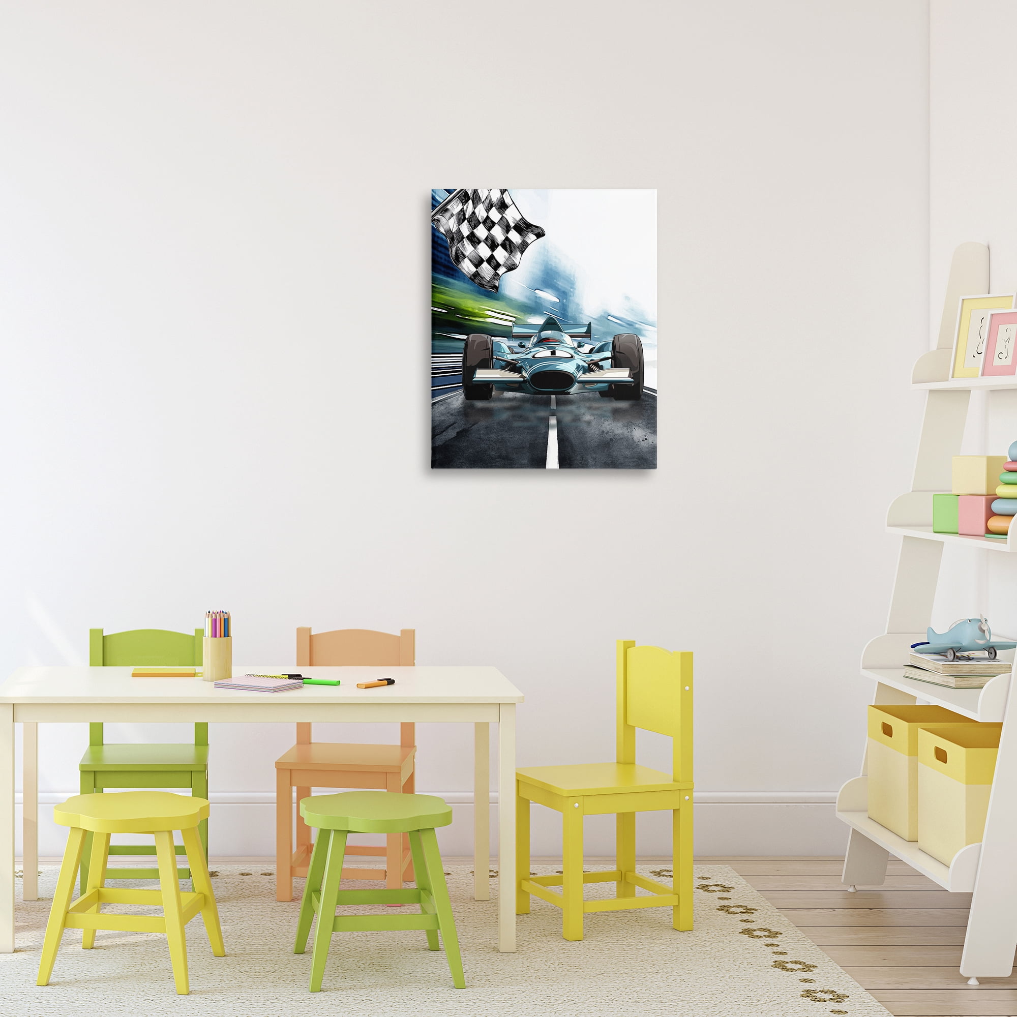 Stupell Industries Racecar Set Go Canvas Wall Art, design by Christine Simpson Art
