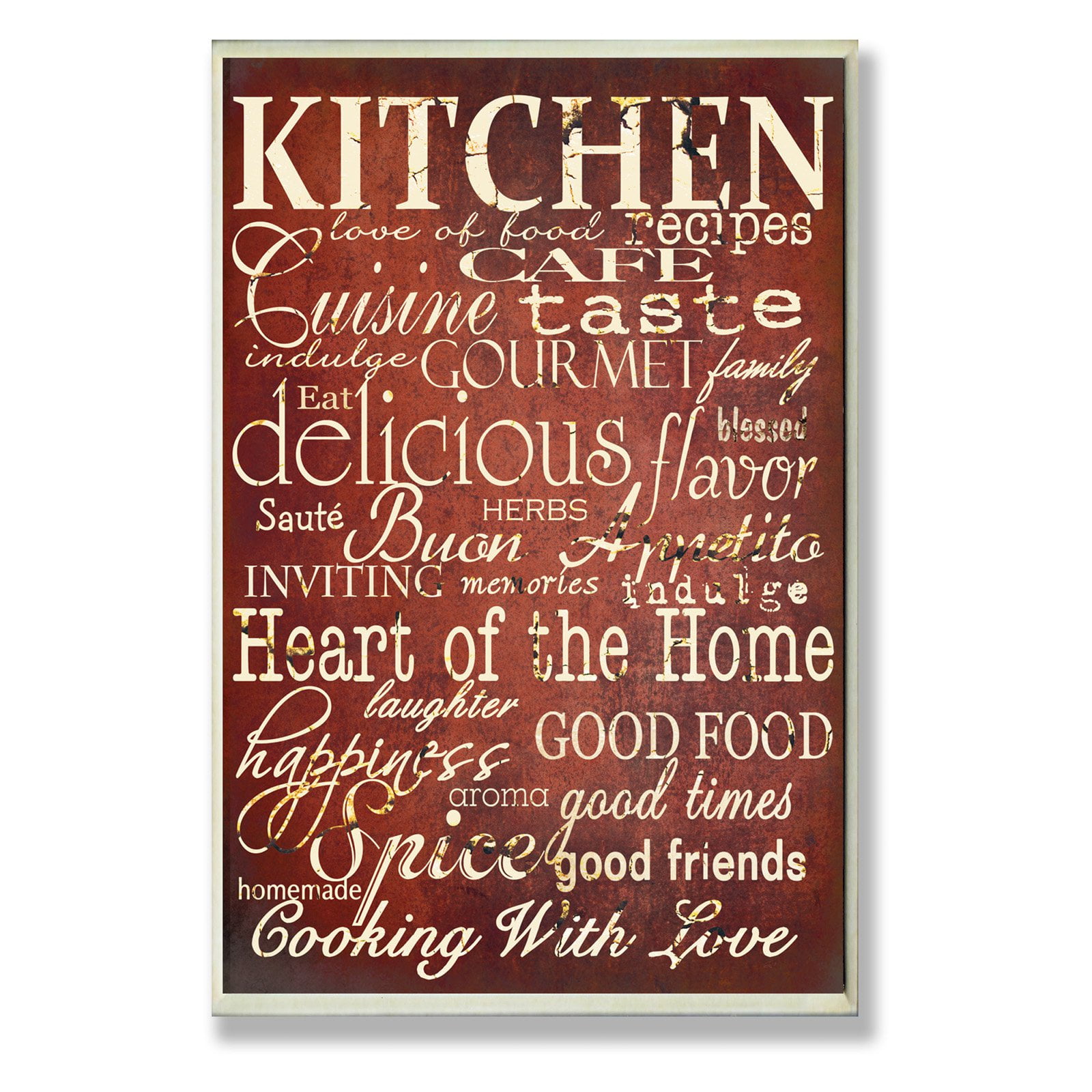 12 x 18 Stupell Industries Lick The Bowl Funny Kitchen Dining Room Word Design Wall Plaque Multi-Color 