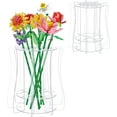 thumbnail image 1 of Jarrón transparente para flores artificiales, jarrones para flores, jarrones de acrílico tipo rompecabezas, jarrones para rosas, expositores, 1 of 9