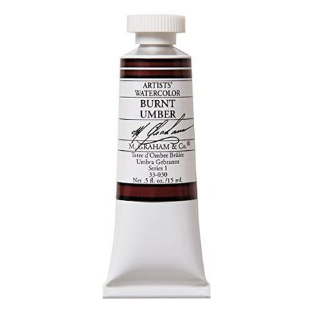 M. Graham 12-Ounce Tube Watercolor Paint, Burnt Umber (33-030)