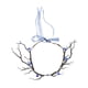 thumbnail image 2 of GOOHOCHY Diadema de rama gótica con cuernos de bosque, corona de flores de hada para mujeres y niñas, estilo renacentista, para Halloween, elfo, cosplay, fiesta, accesorio de foto azul, 2 of 3