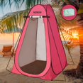 thumbnail image 1 of Carpa de ducha privada Aosion, plegable, impermeable, rosa, 193 x 102 cm, 1 of 6