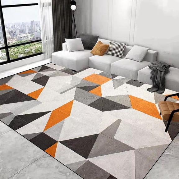 Dining Table Rug Living Room Decoration Nordic Geometry Carpet Modern Home Light Luxury Rugs Hall Sofa Area Non Slip Mat Room Doorway Hallway-5' x 8'